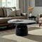 Hello Honey Round Mango Wood Coffee Table with Stacked End Grain Base